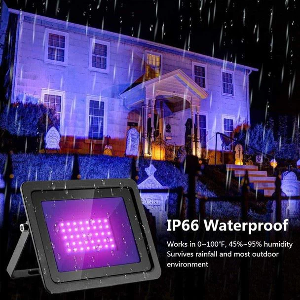150 W Schwarzlicht, 2er-Pack LED-Schwarzlichter mit Stecker und Schalter