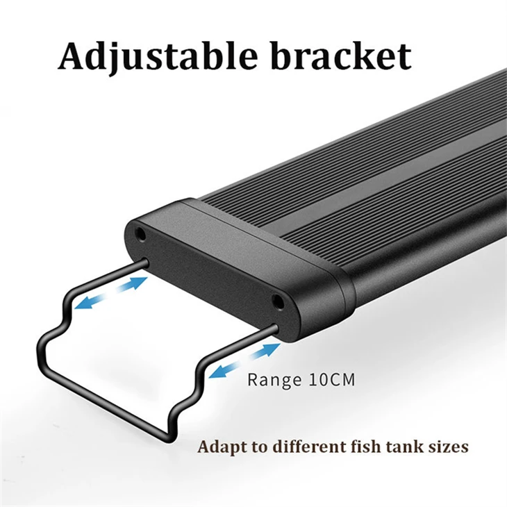 IP68 60W RGB Fish Tank Light W/ Timer & Extendable Bracket factory