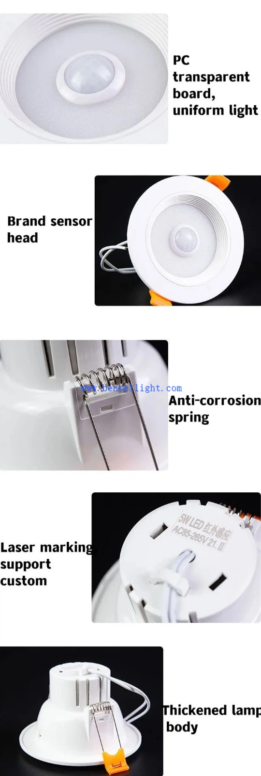 Round Pir Motion Sensor Led Down Lights 2