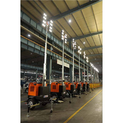 Tragbarer mobiler LED-Beleuchtungsturm mit 350 W × 4