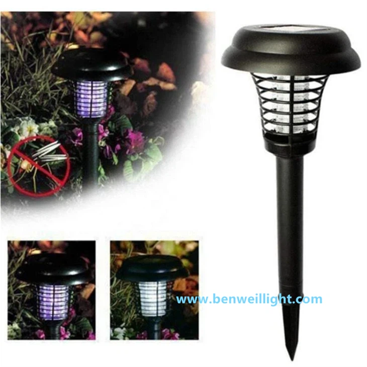 Solar-Mückenvernichtungslampe - IP65 wasserdichter Outdoor-Insektenvernichter mit LED-Licht