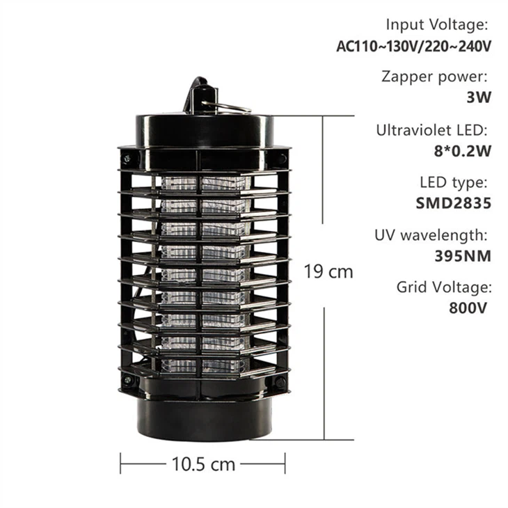 Solar Mosquito Killer Lamp - IP65 Waterproof Outdoor Insect Zapper With LED Light factory
