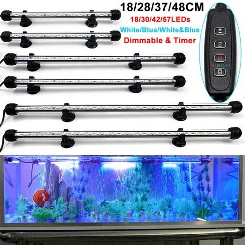 Tauchfähiges LED-Aquariumlicht, Aquariumlicht, LED-Lichtleiste, 3 Modi, UK-Stecker